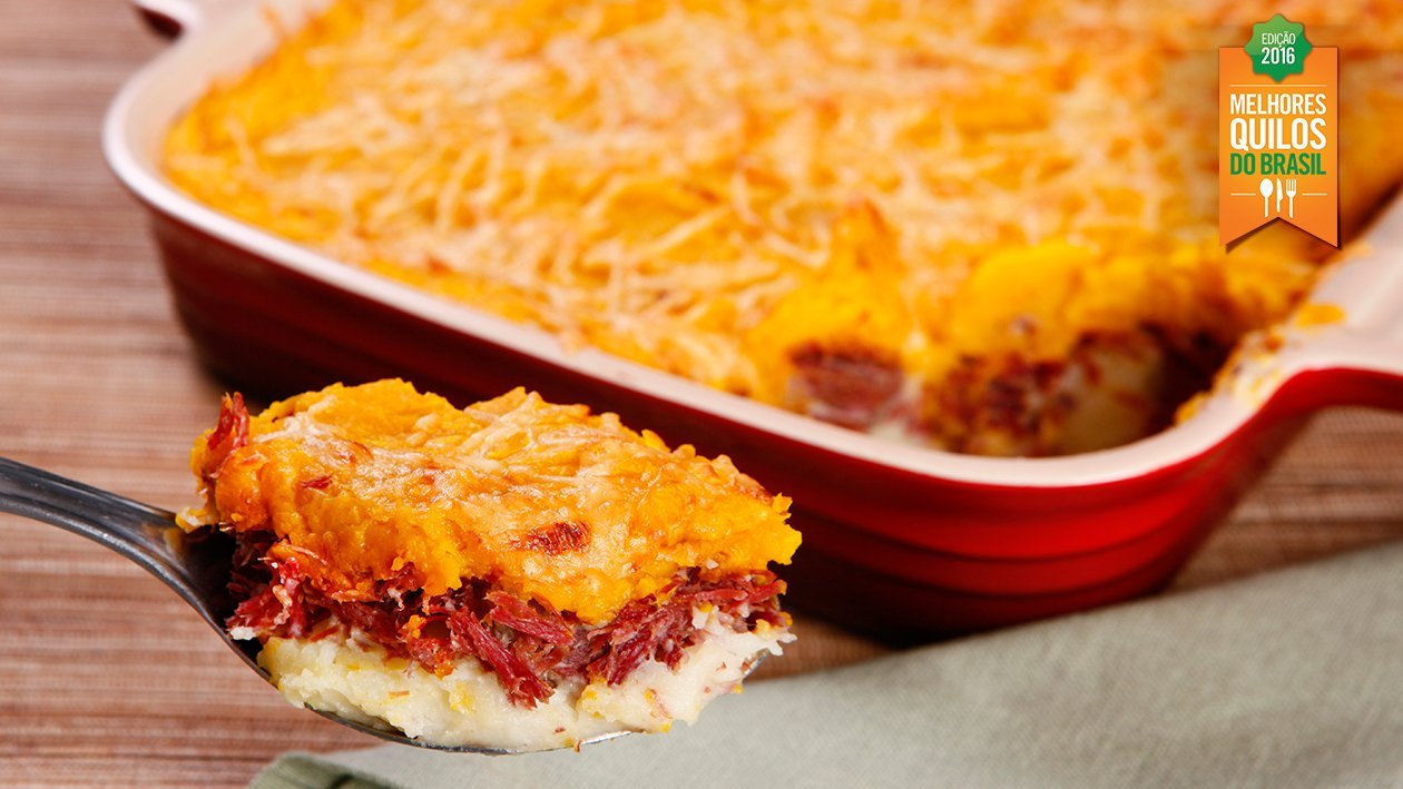 Escondidinho de Carne-Seca com Abóbora – - Receita