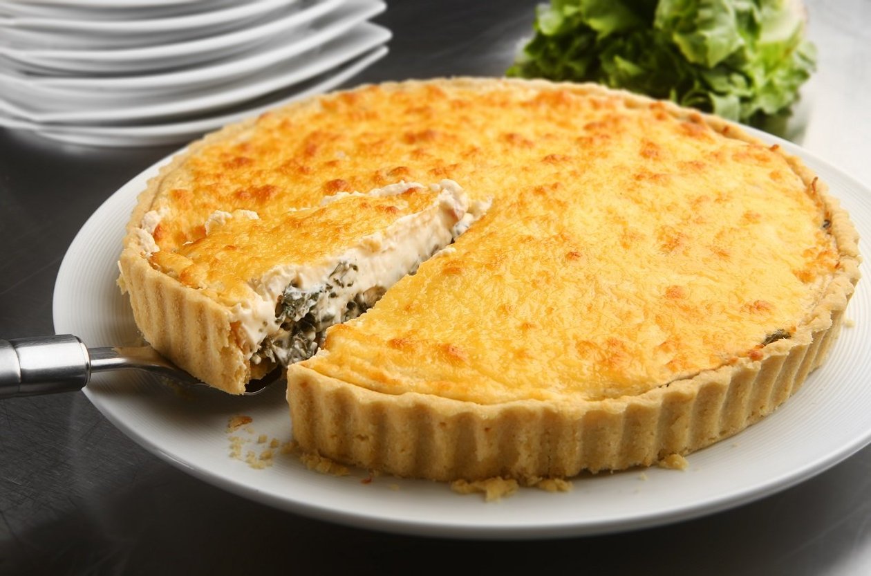 Quiche de Escarola com Bacon – - Receita
