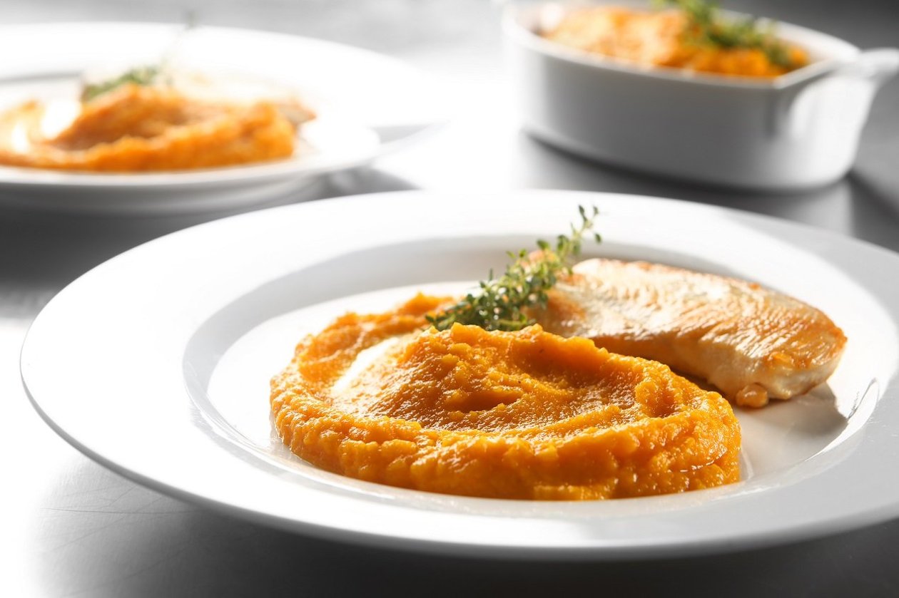 Purê de cenoura com molho barbecue – - Receita