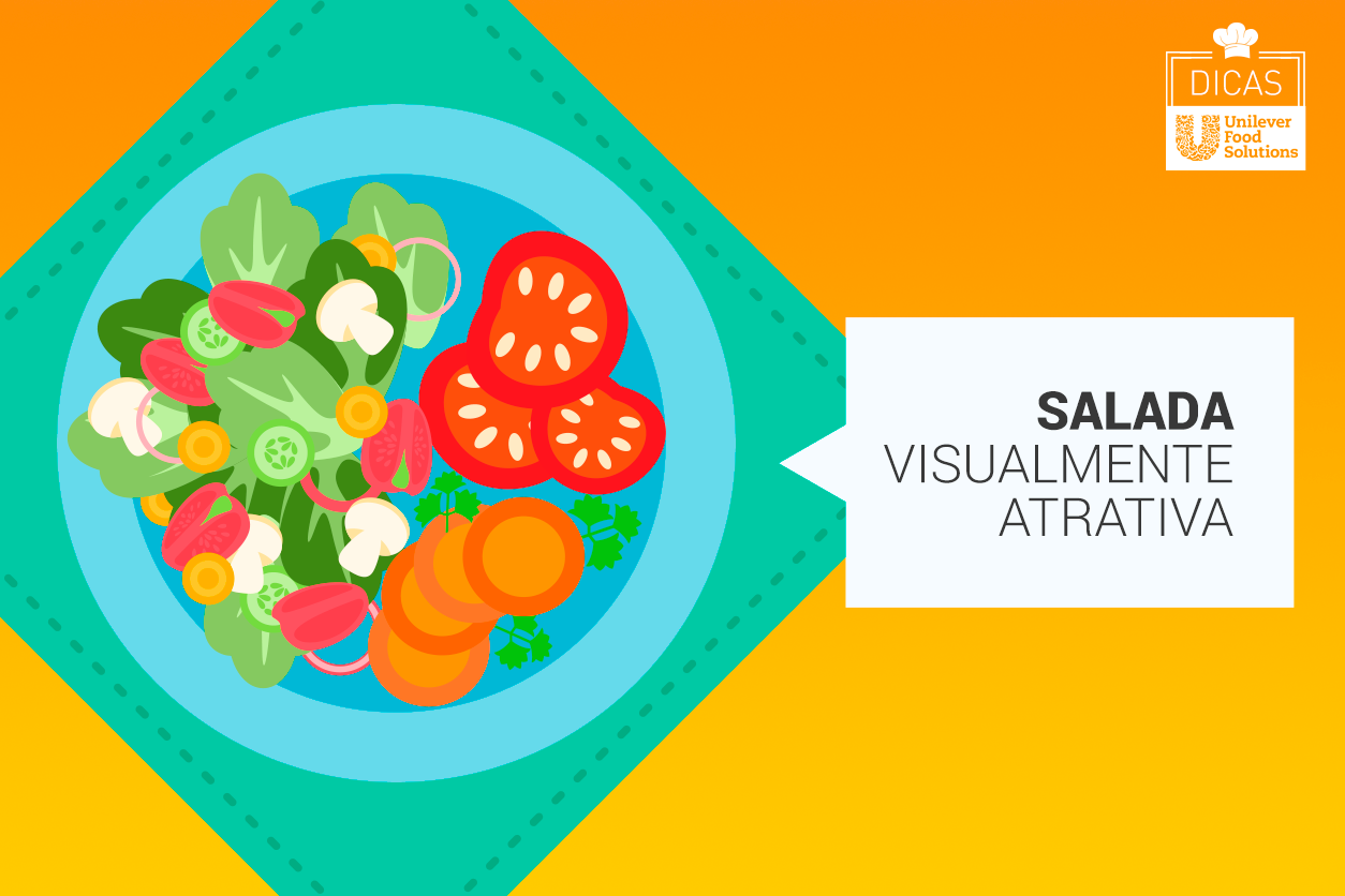 Ingredientes coloridos valorizam a apresentação do prato